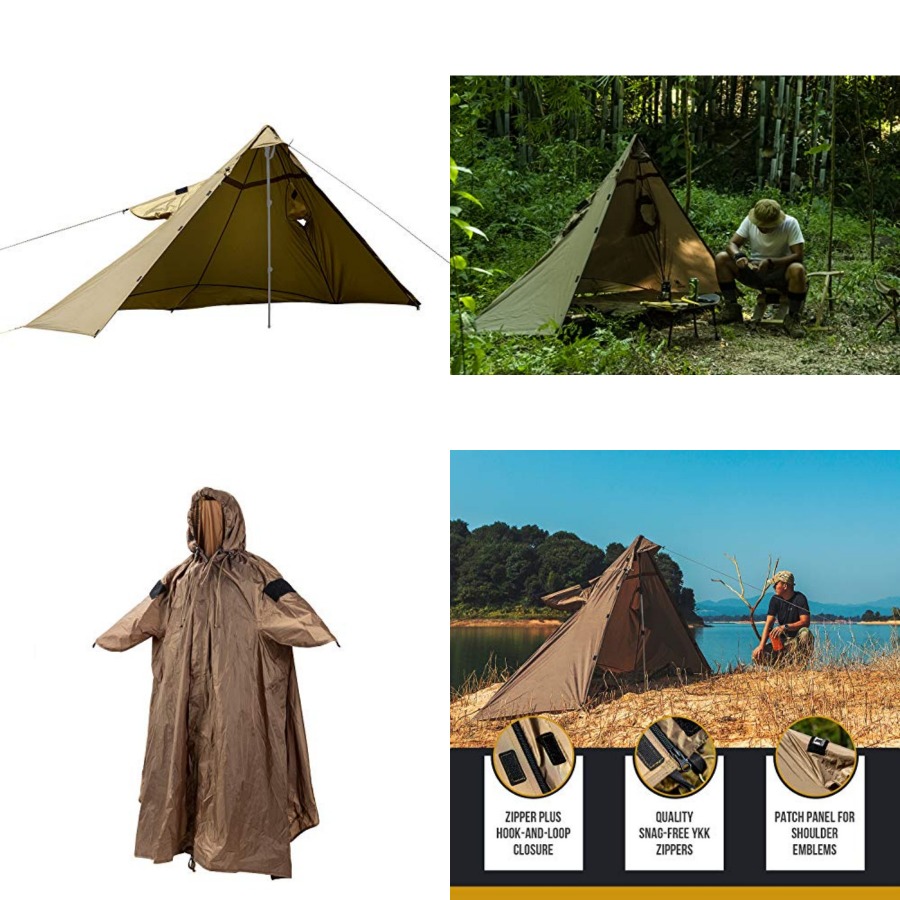 Rain Cover Backpack - TENTSFORMER Capuchonponcho 4-in-1 regenjas, rugzakregenhoes, halve