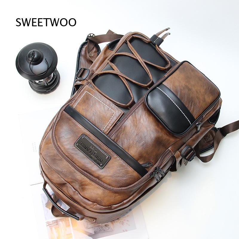 Bruine herenrugzak van kunstle - Leather Backpack Vintage recensie en prijs