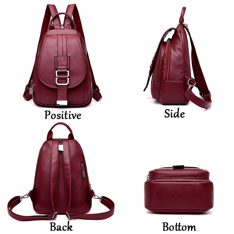 Hot 6 Color Vrouwen Rugzakken  - Leather Backpack Vintage recensie en prijs
