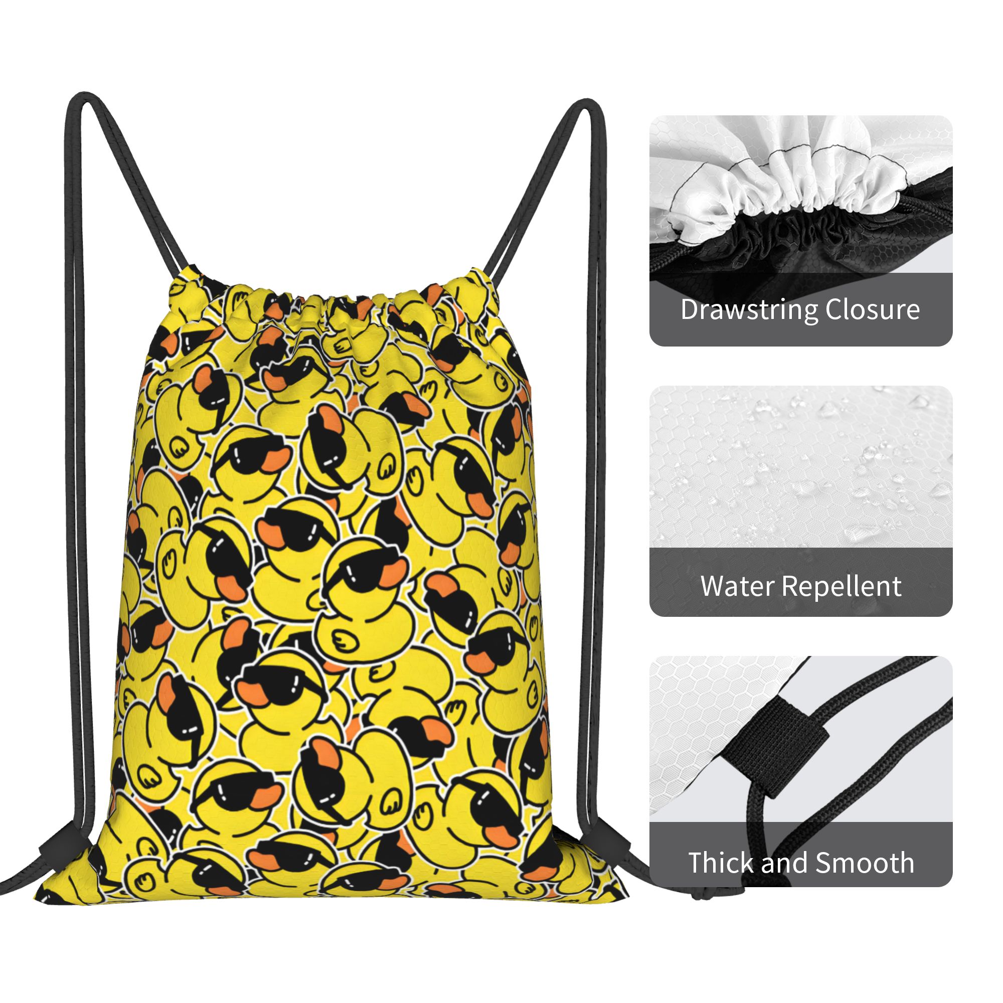 Op maat gemaakte rubberen eend - Drawstring Gym Bag recensie en prijs
